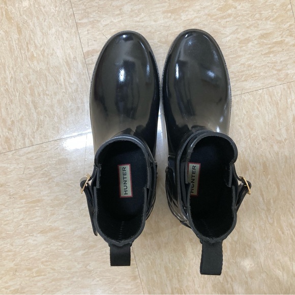 Hunter refined grossfit slim rain bootie size 8 black new without tags - Picture 6 of 12